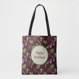 Weihnachtsmilben, Schneeflocken, Pfefferminzsticks Tasche
