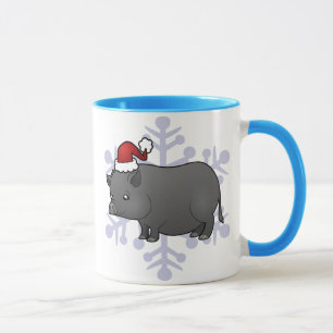 Weihnachtsminiatur-Schwein Tasse