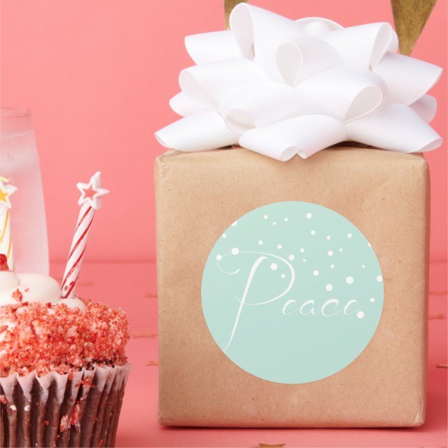 Weihnachtsminze für den Friedensstieg Runder Aufkleber (Party)