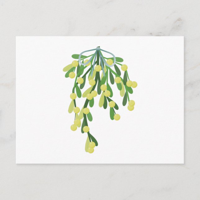 Weihnachtsmistletoe Feiertagspostkarte (Vorderseite)