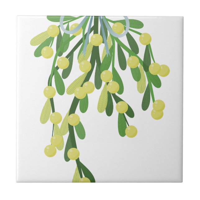 Weihnachtsmistletoe Fliese (Vorderseite)