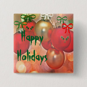 Weihnachtsmistleton und Baubles Button