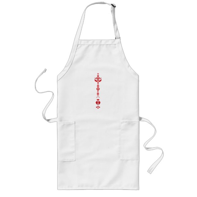Weihnachtsmoderne Muster-Schürze Lange Schürze (Vorne)