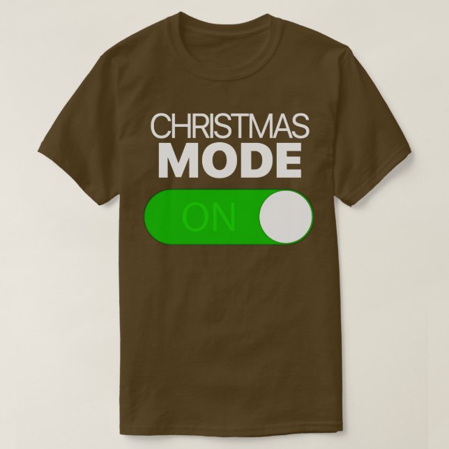 Weihnachtsmodus auf Togggle Android iPhone T-Shirt (Design vorne)