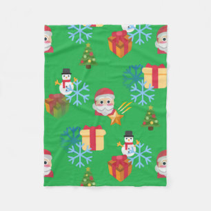 Weihnachtsmoji-Decke Fleecedecke
