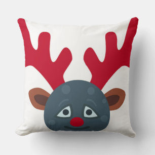 Weihnachtsmond Emoji Kissen