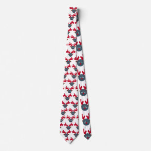 Weihnachtsmond Emoji Krawatte