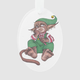 Weihnachtsmonkey Gnome Ornament