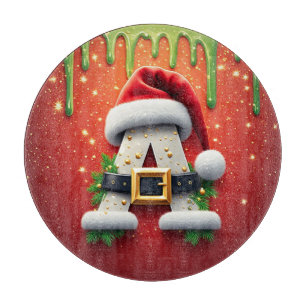 Weihnachtsmonogramm A für Wintergeschenke Schneidebrett