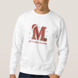 Weihnachtsmonogramm-Design mit dem Buchstaben M Sweatshirt