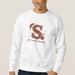Weihnachtsmonogramm-Design mit dem Buchstaben S Sweatshirt