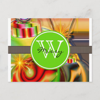 Weihnachtsmonogramm Feiertagspostkarte