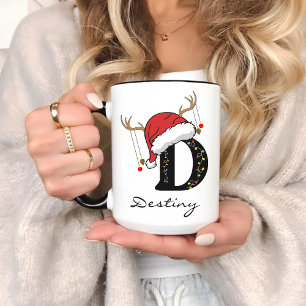 Weihnachtsmonogramm Personalisierter Becher für Fr Tasse