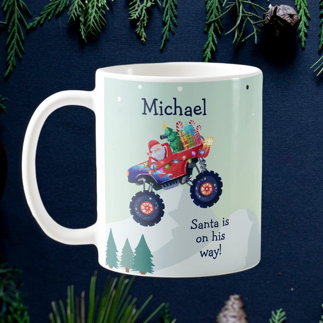 Weihnachtsmonster Truck Name Kaffeetasse (Von Creator hochgeladen)