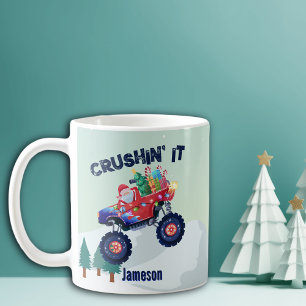 Weihnachtsmonster Truck Santa Crushin''it Kaffeetasse