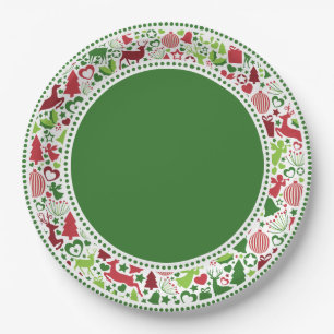 Weihnachtsmontage-Teller (DKGR) Pappteller