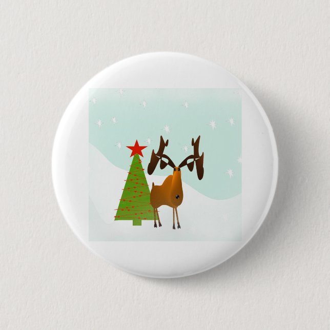 Weihnachtsmoose Button (Vorderseite)