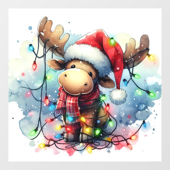 Weihnachtsmoose Fensterklammer Fensteraufkleber (Blatt)