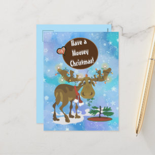 Weihnachtsmoose-Rezept Feiertagspostkarte