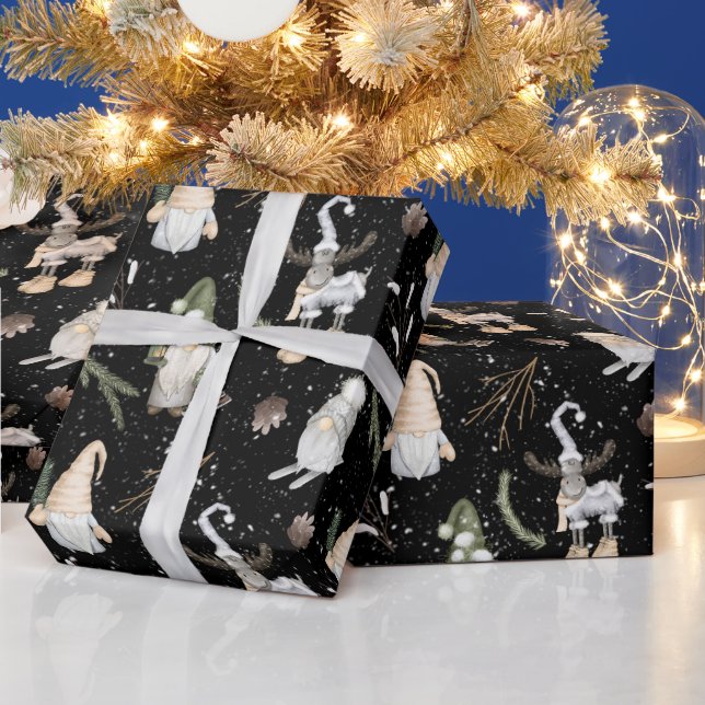 Weihnachtsmoose und Gnomes Geschenkpapier (Feiertage)
