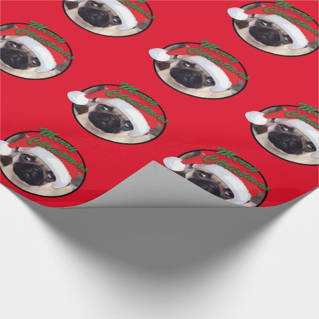 WeihnachtsMops - glattes Verpackungs-Papier, 30" x Geschenkpapier (Ecke)