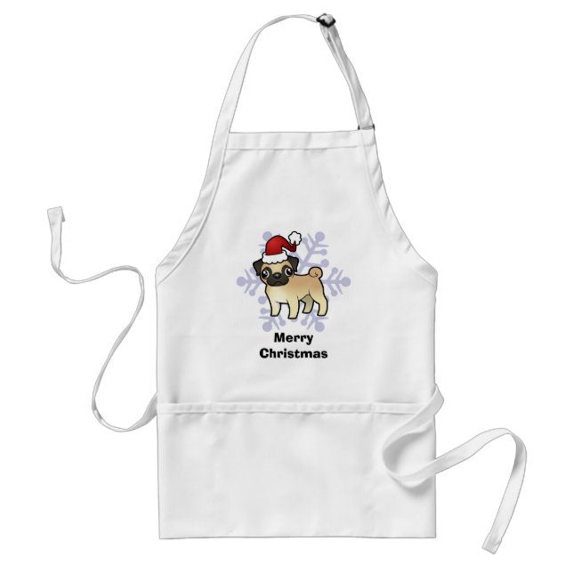 WeihnachtsMops Schürze (Vorne)
