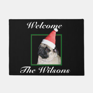 WeihnachtsMopshund Fußmatte