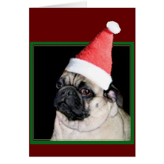 WeihnachtsMopshund Karte