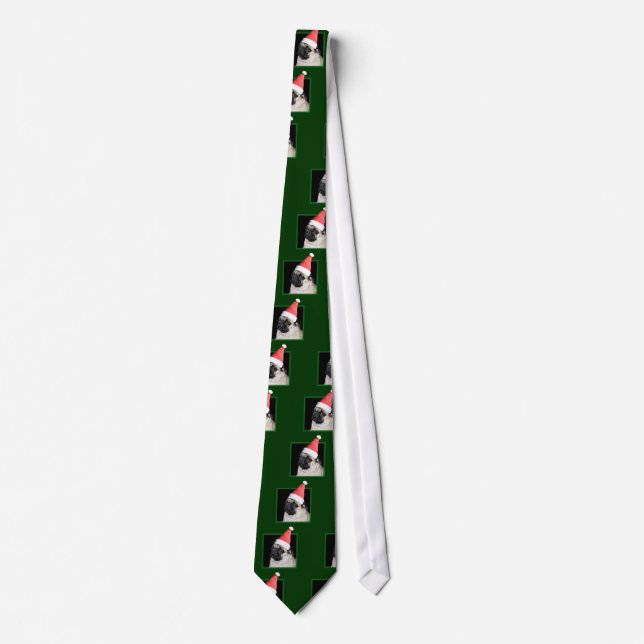 WeihnachtsMopshund Krawatte (Vorderseite)