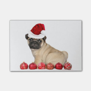 WeihnachtsMopshund Post-it Klebezettel