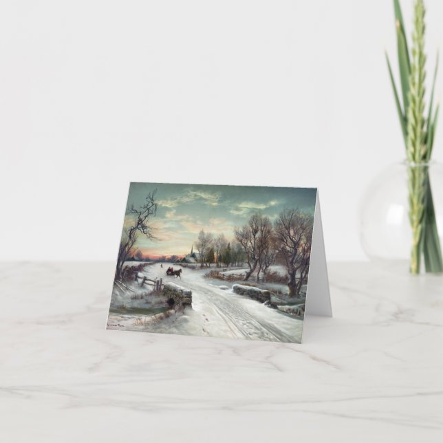 WEIHNACHTSmorgen, c1885. Feiertagskarte (Vorderseite)