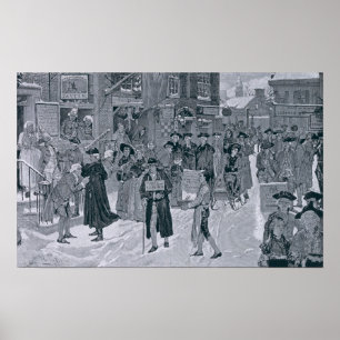 Weihnachtsmorgen in altem New York Poster