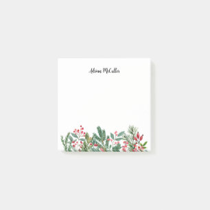 Weihnachtsmotif für Wasserfarben Postit Notizen