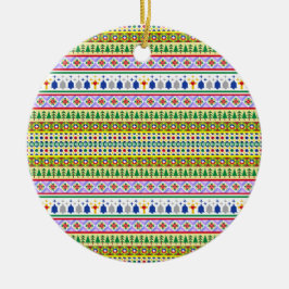 Weihnachtsmotif Muster Keramik Ornament