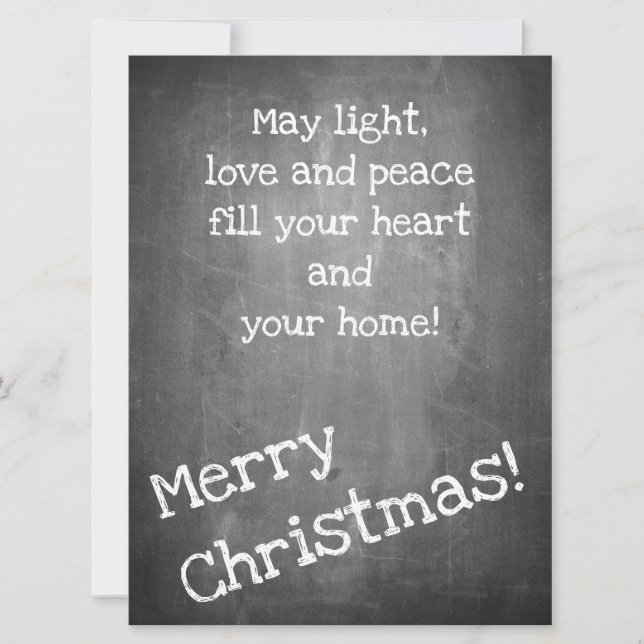 Weihnachtsmotiv im Chalkboard-Stil - XMAS (Vorderseite)