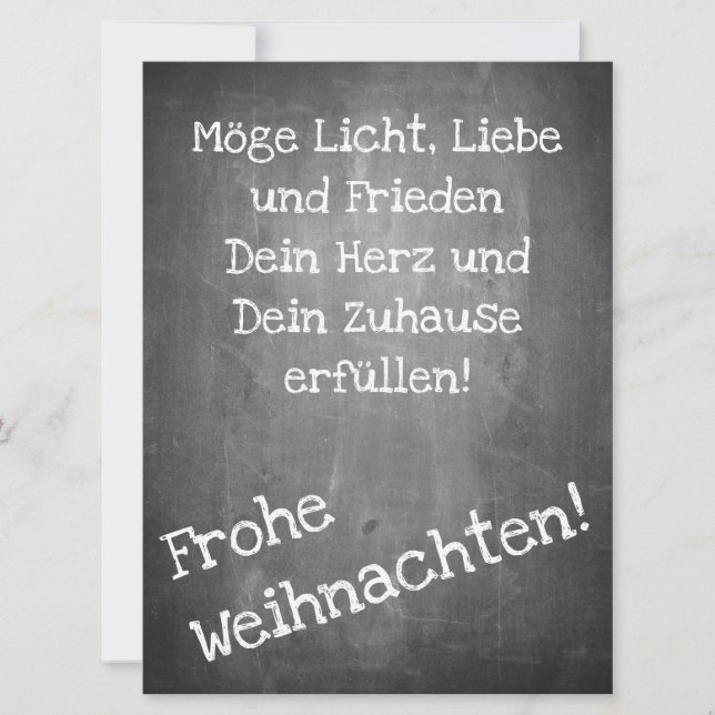 Weihnachtsmotiv im Chalkboard-Stil - XMAS (Vorderseite)