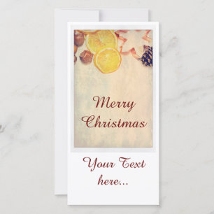 Weihnachtsmotiv mit Früchten... Feiertagskarte
