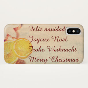 Weihnachtsmotiv mit Früchten im pastellfarbenen Vi Case-Mate iPhone Hülle