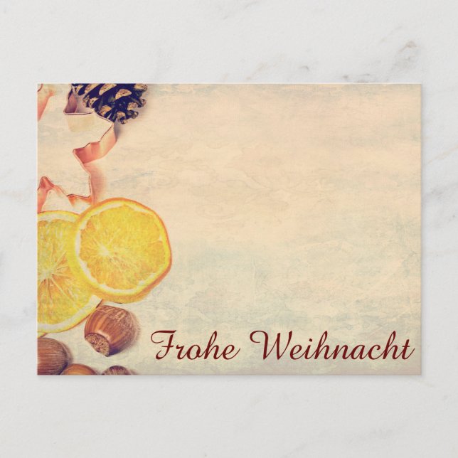 Weihnachtsmotiv mit Früchten... Postkarte (Vorderseite)