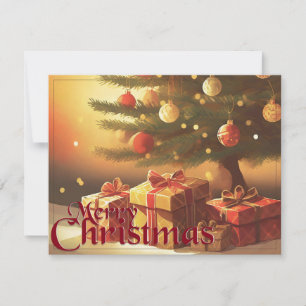 Weihnachtsmotiv mit Geschenken unter dem Weihnacht