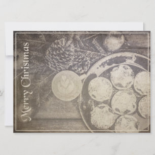 Weihnachtsmotiv mit Keksen und Kaffee