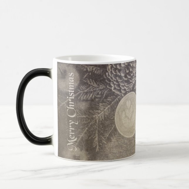 Weihnachtsmotiv mit Keksen und Kaffee Verwandlungstasse (Links)