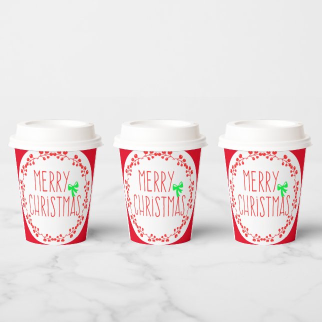 Weihnachtsmotiv Papiertasse (mit optionalem Deckel Pappbecher (Multi)