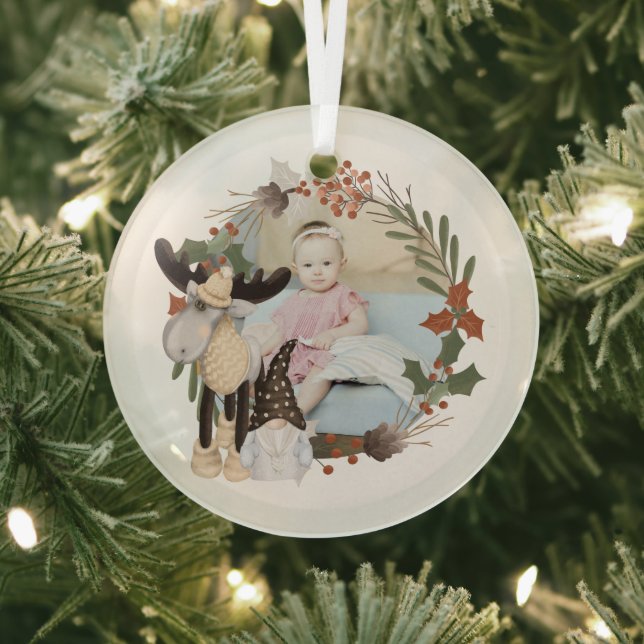 Weihnachtsmotiv und Foto-Rahmen Ornament Aus Glas (InSitu)