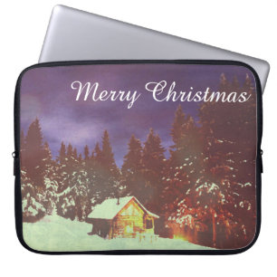 Weihnachtsmotiv Winterwunderland Laptopschutzhülle