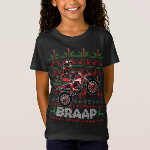 Weihnachtsmotorrad Motocross Braap Dirt Bike T-Shirt