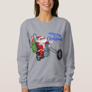 Weihnachtsmotorrad santa sweatshirt