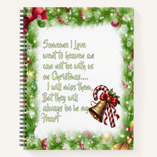 Weihnachtsmotto Notizbuch (Vorderseite)