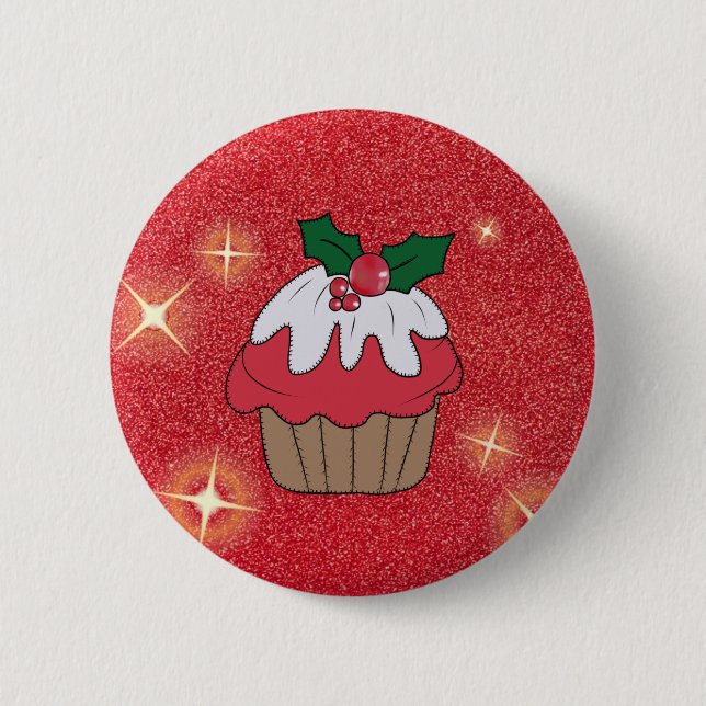 Weihnachtsmuffin Button (Vorderseite)