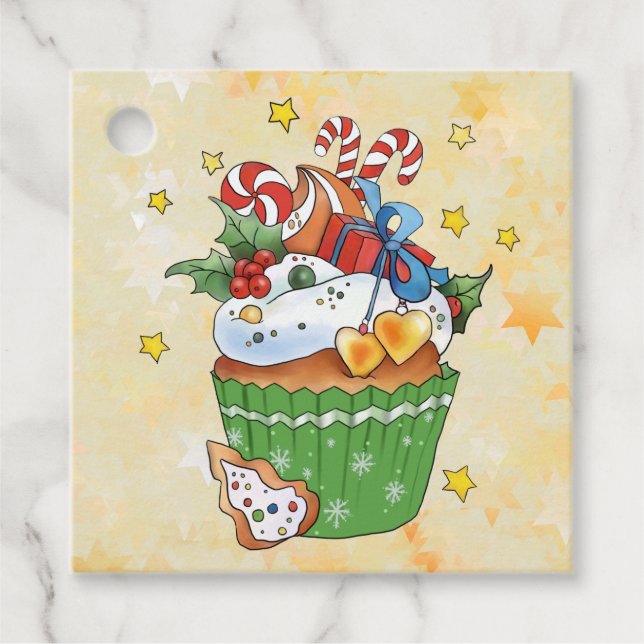 Weihnachtsmuffin  geschenkanhänger (Vorderseite)